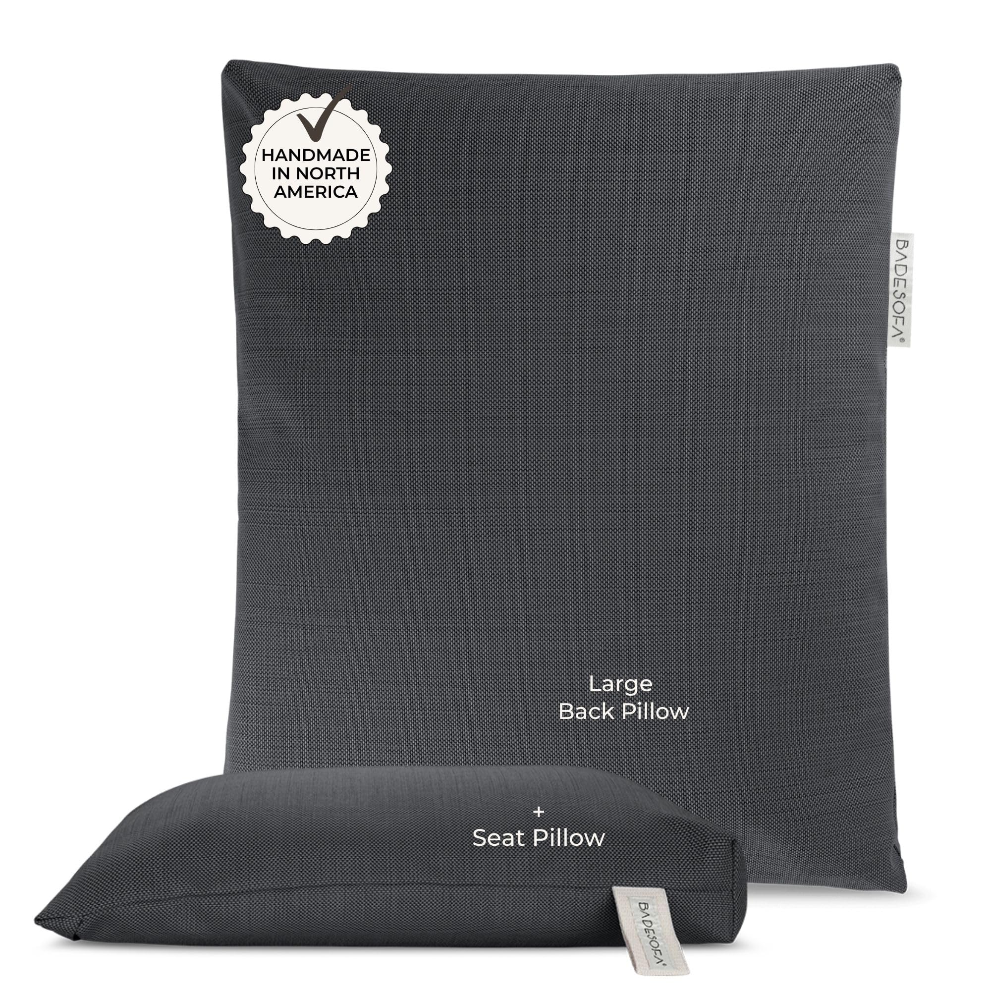 BADESOFA® Luxury Full Body Bath Pillows for Tub Set in Charcoal