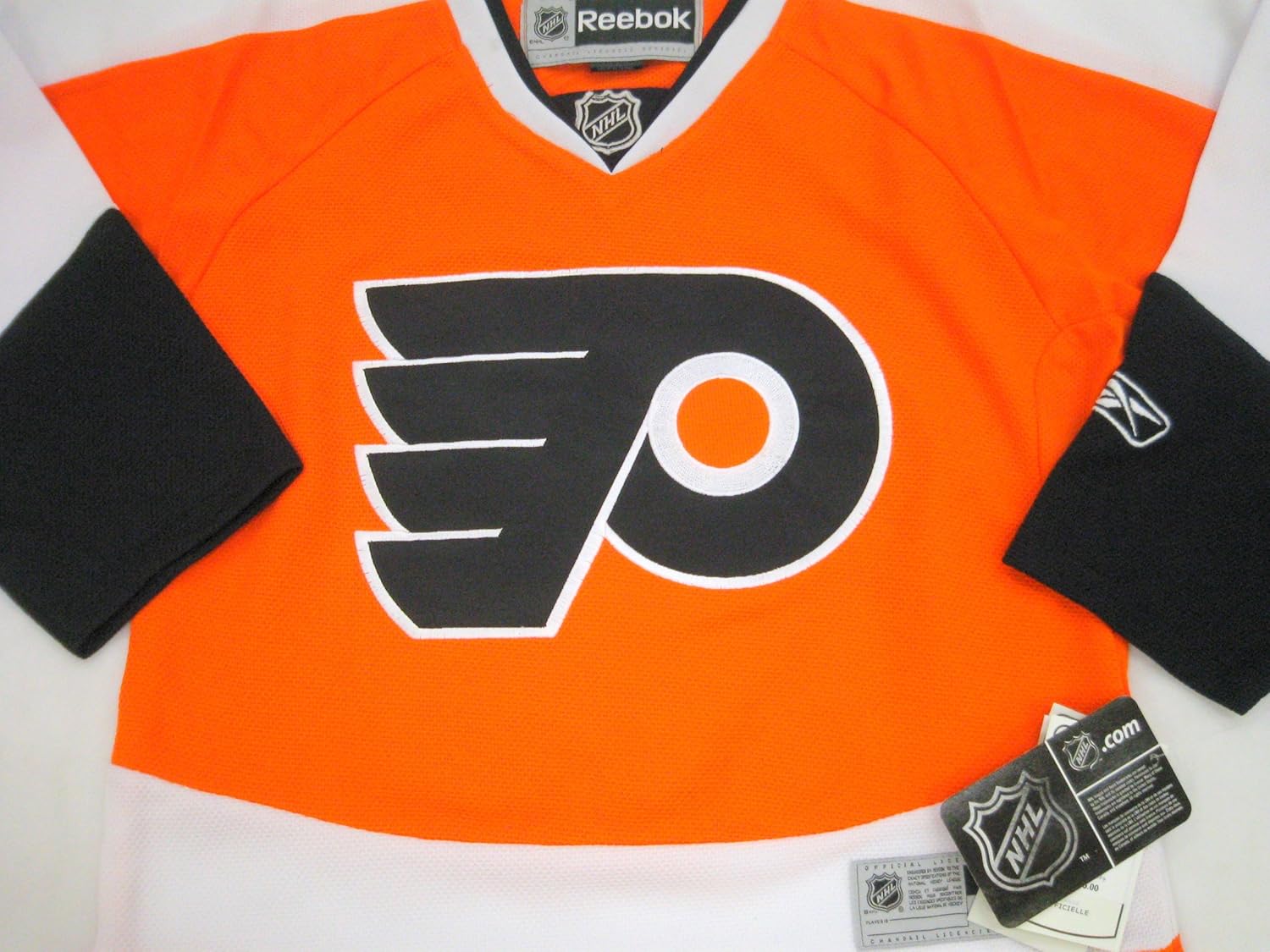 Reebok Philadelphia Flyers NHL Youth Home Color Blank Replica Jersey, Orange (Orange, L/XL) - Image 2