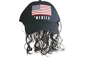 Artisan Owl Black 'Merica Flag Mullet Hat for Men