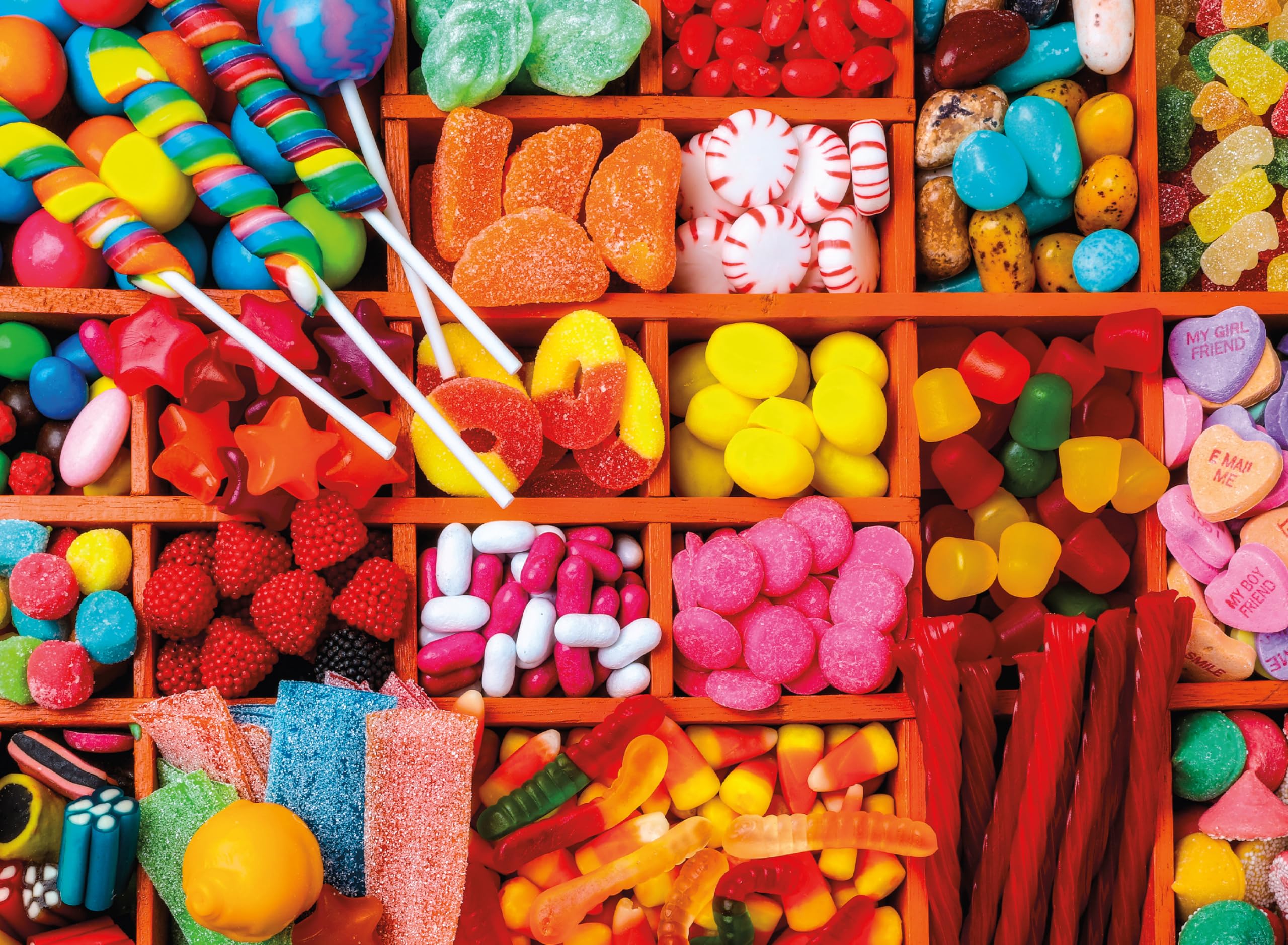 Ceaco - Candy Box - 300 Piece Jigsaw Space Saver Puzzle - Puzzles for Smaller Spaces and Surfaces
