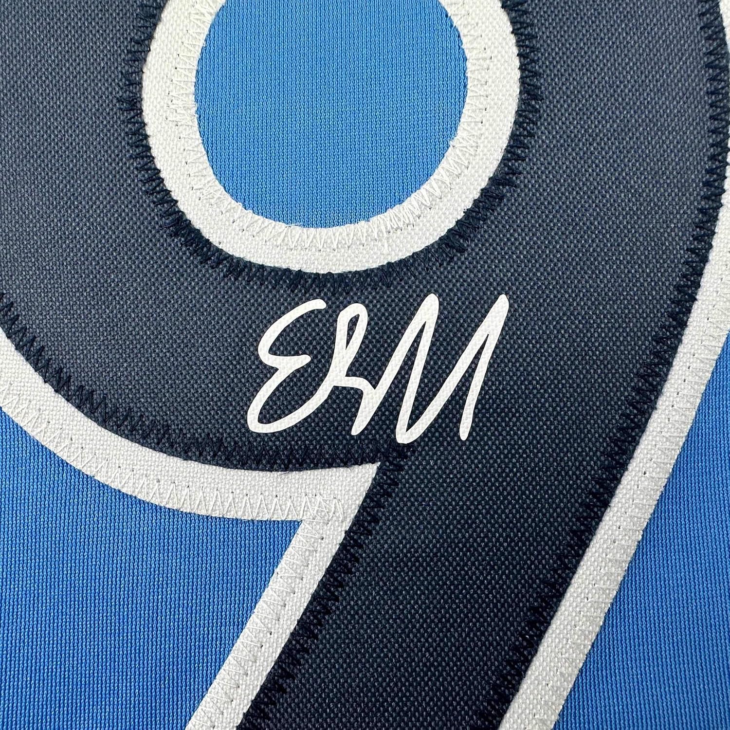 Facsimile Autographed Erling Haaland Manchester City Blue Reprint Laser Auto Soccer Jersey Size Men's XL - Image 2