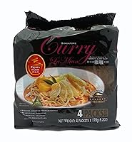 Vista 5 de Prima Taste Fideos Lamian al curry de Singapur, 4 paquetes de 6.2 onzas