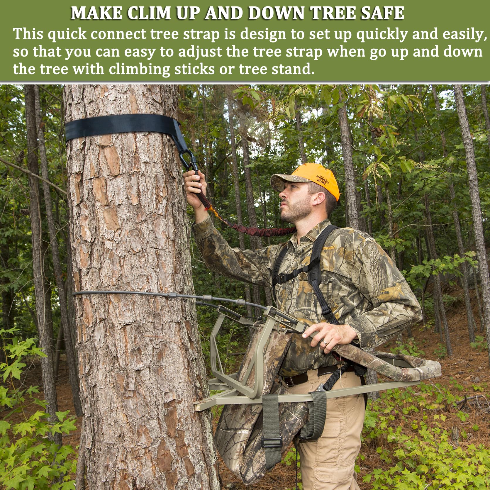 Huntury Tree Stand Safety Harness, Tree Stand Straps, Hunting Safety Harness  Tree Straps, Tree Stand Accessories, Quick And Quiet To Connect : Buy  Online at Best Price in KSA - Souq is