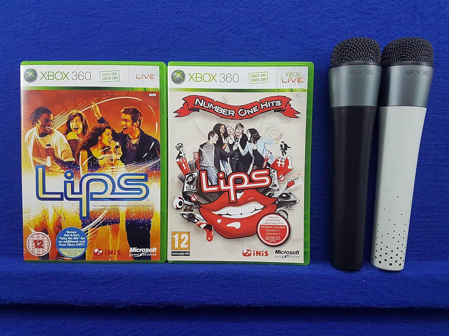 Lips X2 Games + 2 Wireless Microphones (Original+Number One Hits) (XBOX