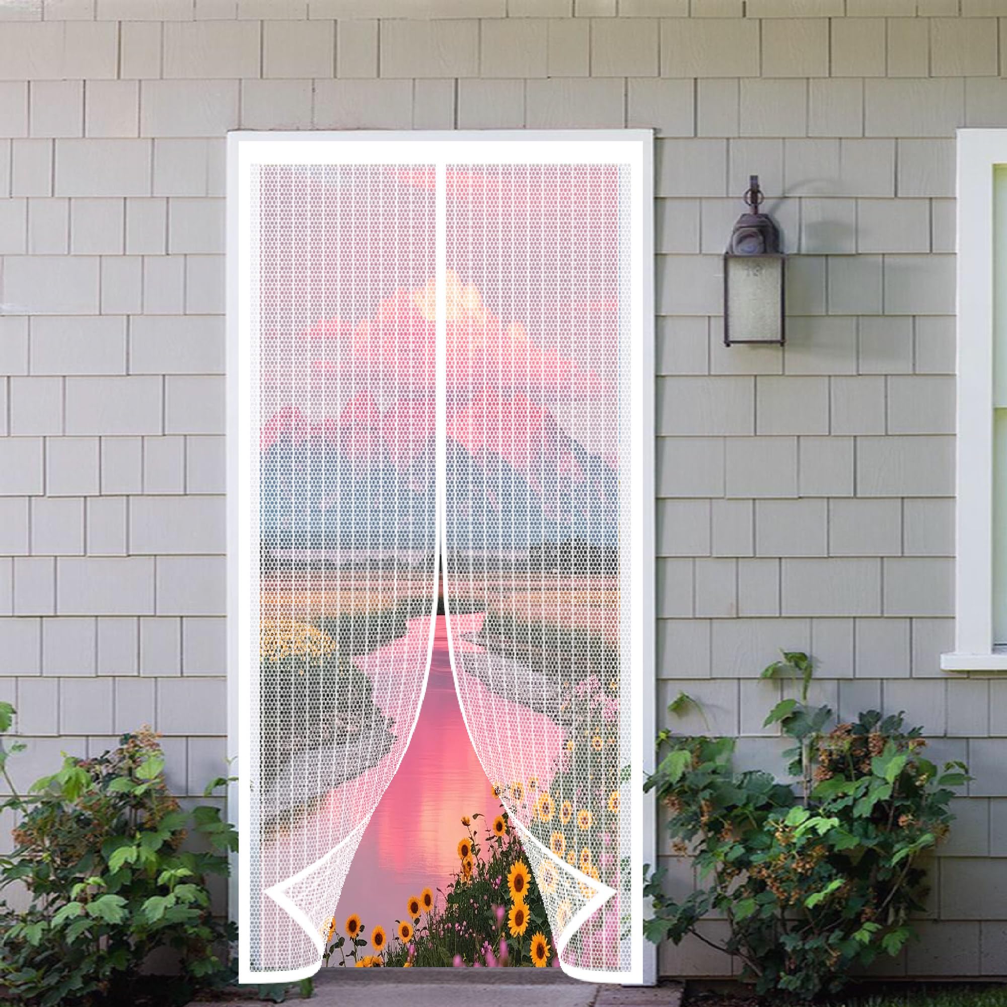 Moustiquaire porte fenêtre blanc 106 x 216 cm en maille robuste