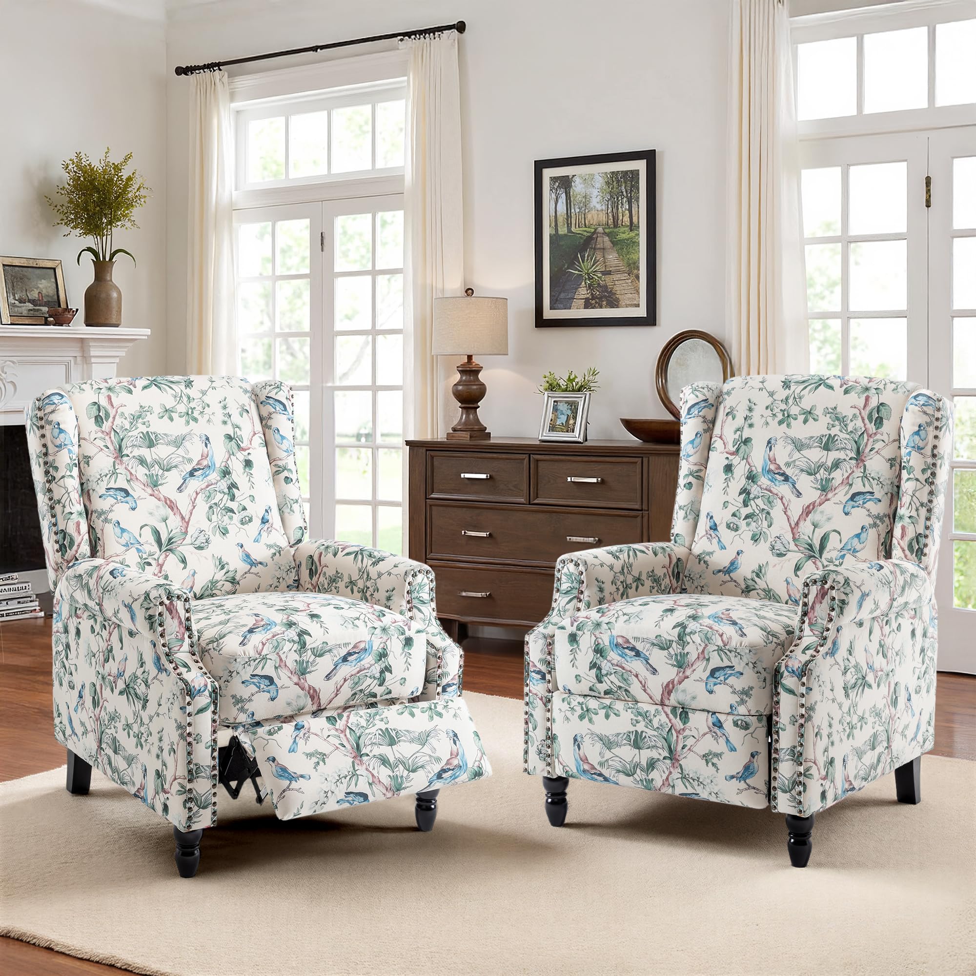 DREAMSIDEA Floral Pushback Recliner