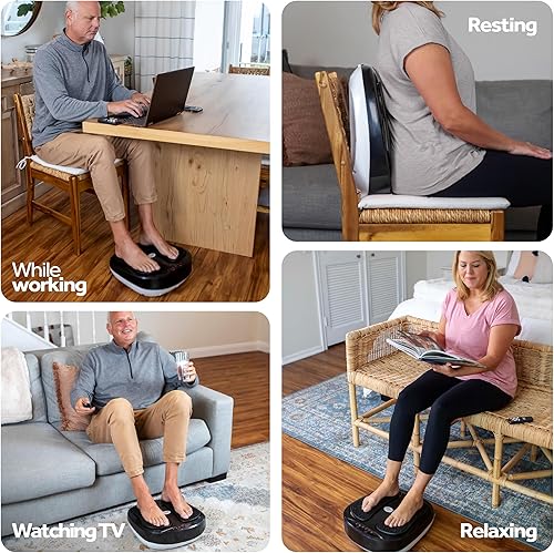 Miniatura 5 de Power Legs - Masajeador eléctrico de pies con control remoto, velocidad ajustable, vibración, masajeador de pantorrillas, masajeador de pies para