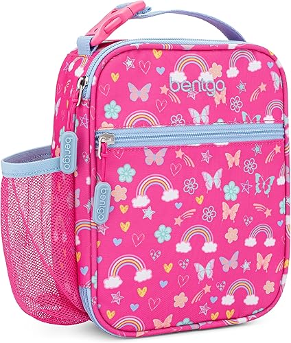 Bentgo Lonchera térmica para niños, resistente al agua, reutilizable, ligera y duradera con soporte para botella de agua y bolsillo de malla, se
