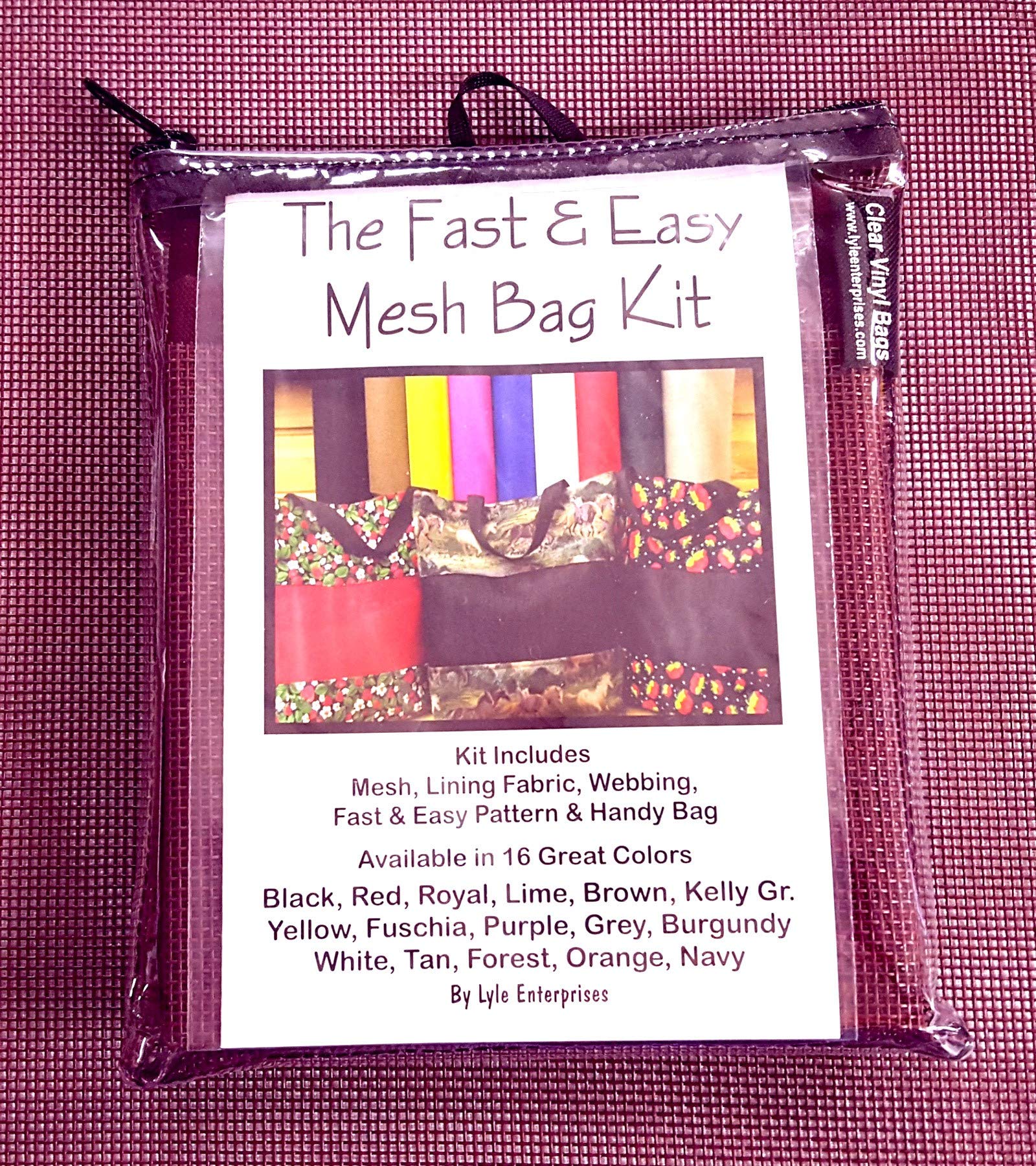 Lyle Enterprises Fast and Easy Burgundy Mesh Bag Kit