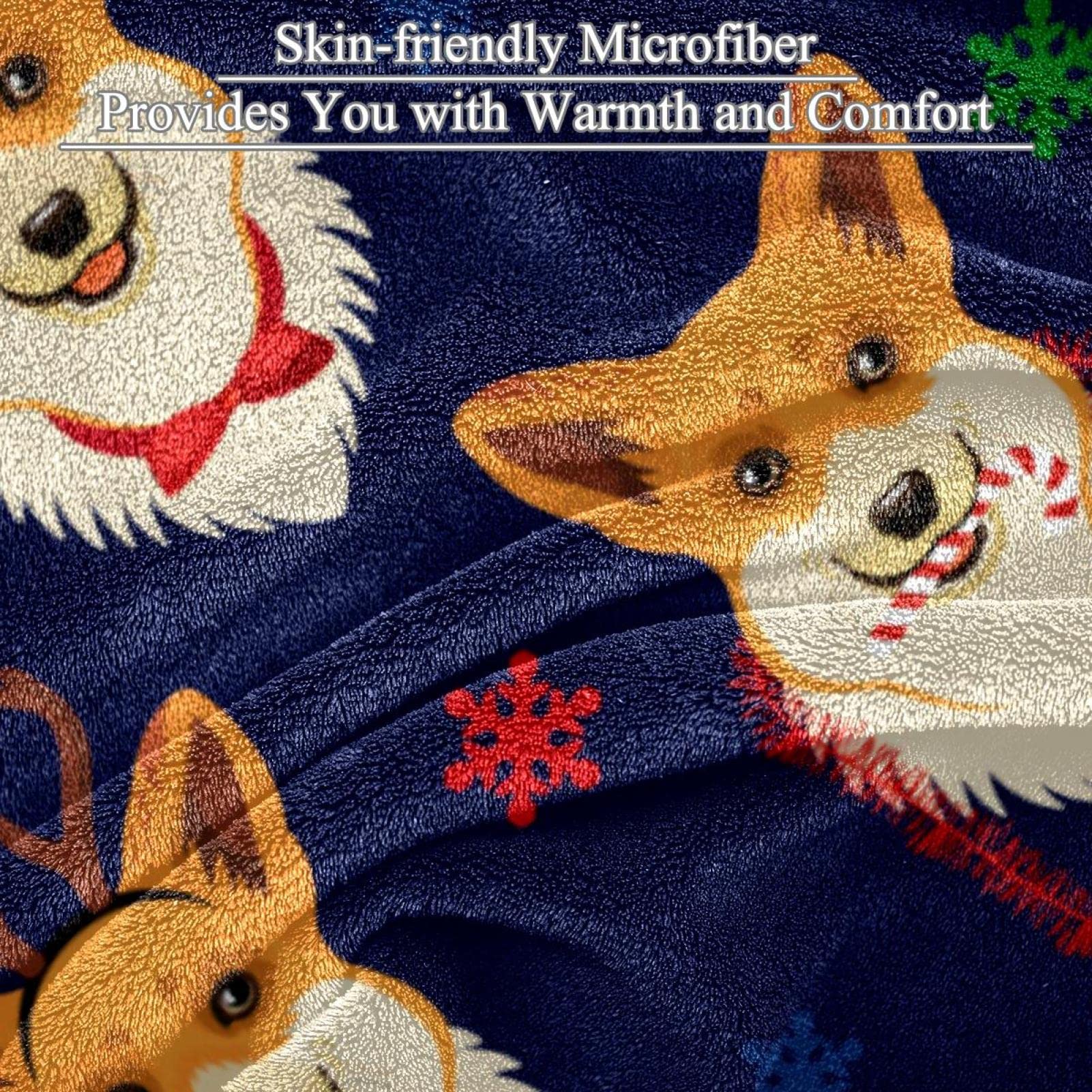 Corgi Decke „Just A Girl Who Loves Corgis“ | Weiche Flanell-Decke, 127x102 Cm, Für Couch, Bett & Als Geschenk