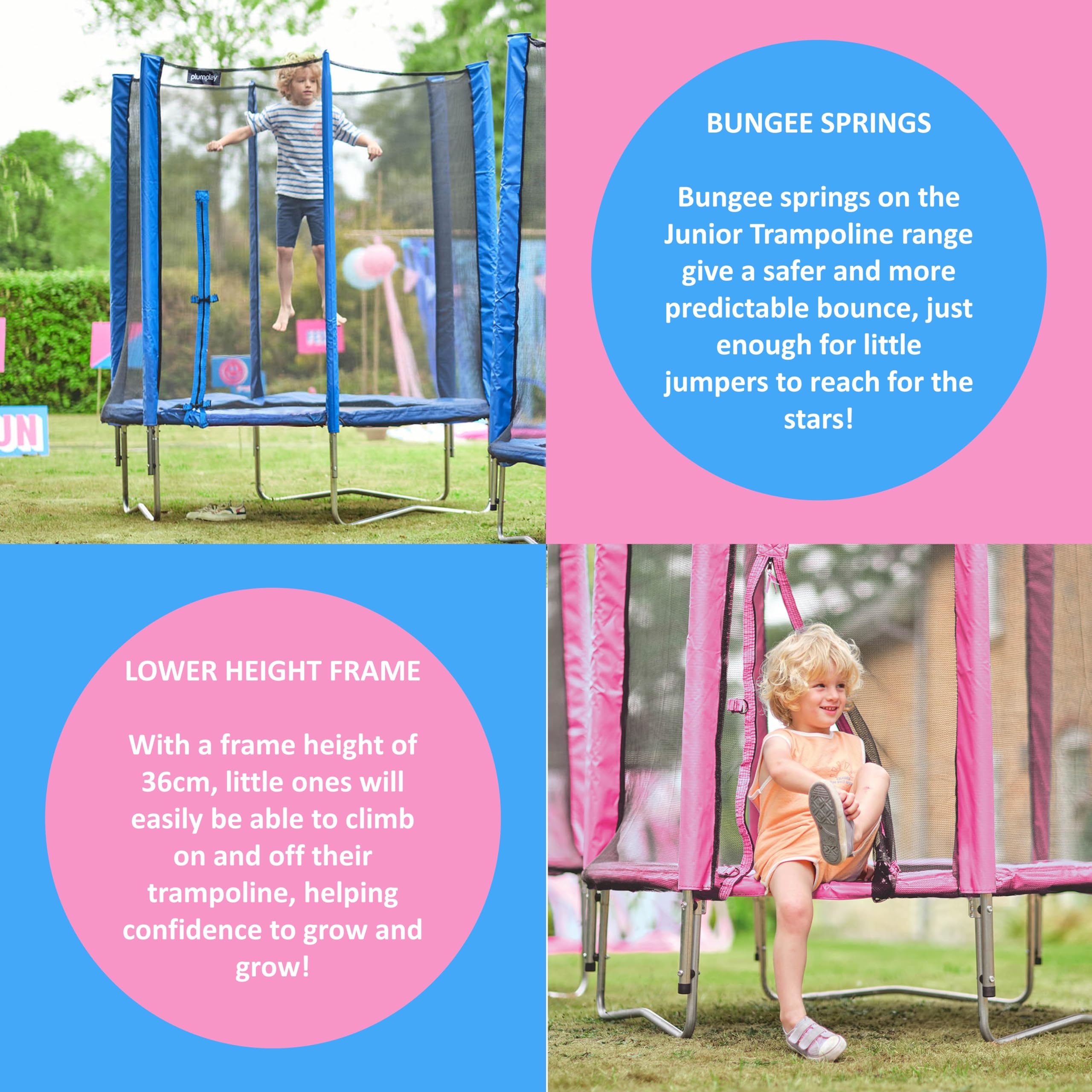 Plum Play Junior Bouncer: Primo Trampolino Per Bambini Con Maniglione E Imbottitura Morbida – Sicuro E Divertente Per Interno/Esterno (18 Mesi - 3 Anni, Max 25 Kg)