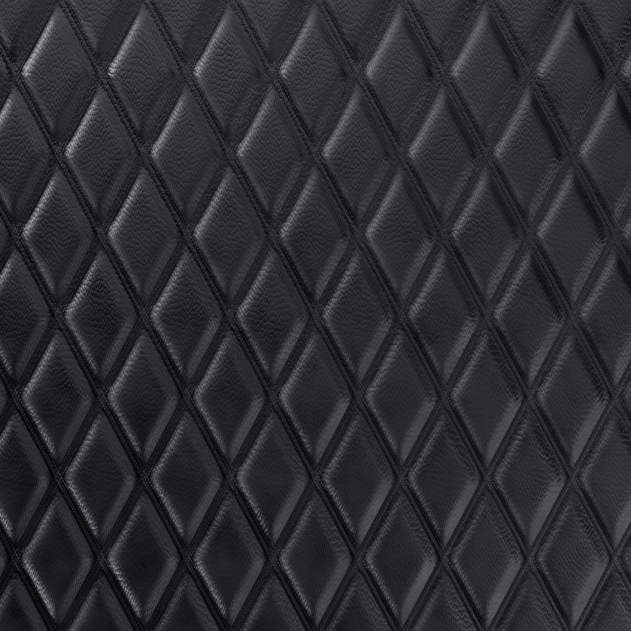 Premium Faux Leather Fabric Fire Retardant Leatherette Upholstery Black Stitch Waterproof Heavy Duty Leathercloth 6 Metre Length