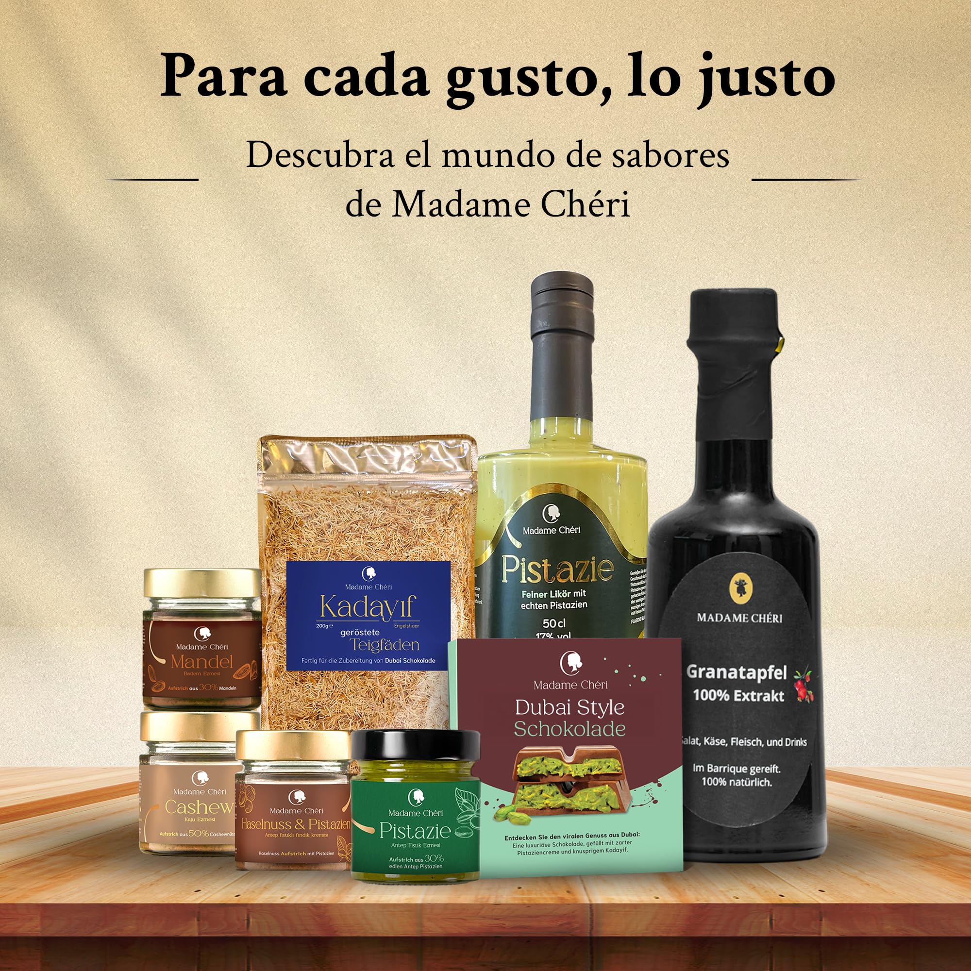 Madame Chéri Kadayif 200 g – Fideos crujientes dorados para chocolate de Dubái y postres