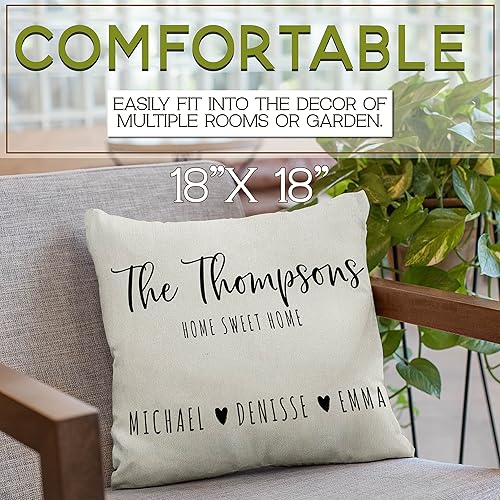 Miniatura 7 de Fundas de almohadón personalizadas para nombres de familia, decoración de la casa, funda de almohadón personalizada para Navidad, cumpleaños,