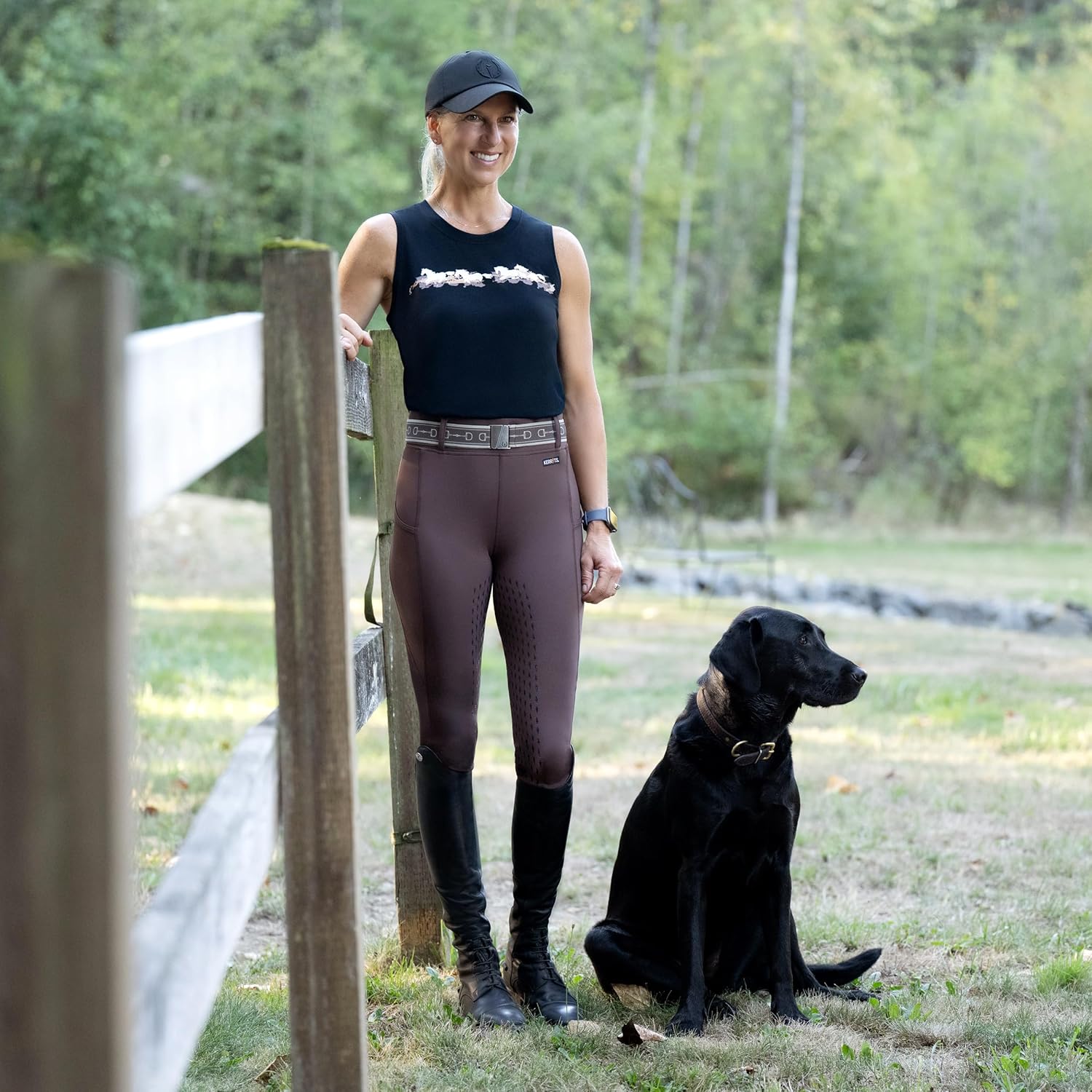 Kerrits Women's Horse Mirage Tank Top – Soft, Sleeveless Equestrian Shirt, Wicking Fabric, Casual Fit, Exclusive Horse Print