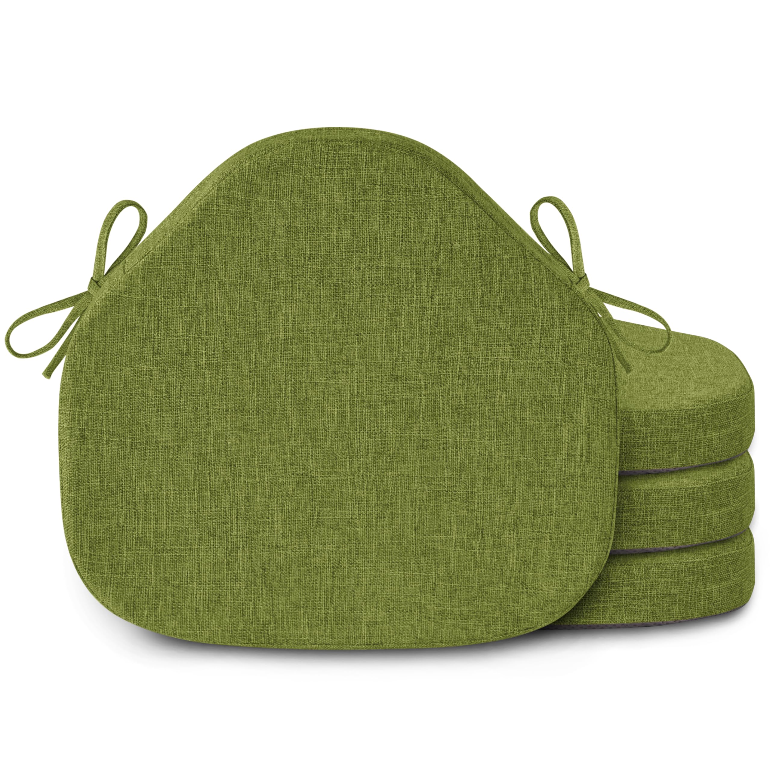 AddGrace Sitzkissen für Windsor-Stühle 4er-Set 42x39.5 cm Grün