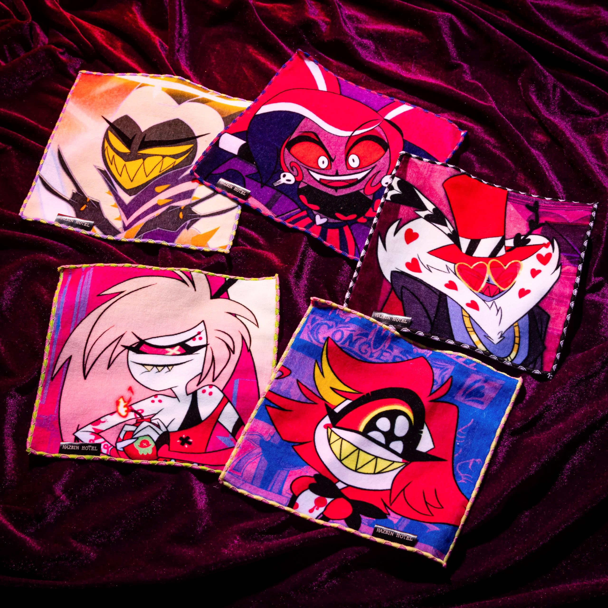 ハズビンホテル ファニーフェイスなハンドタオル　バラ売り可 Amazon｜HAZBIN HOTEL ファニーフェイスなハンドタオル （ニフティ