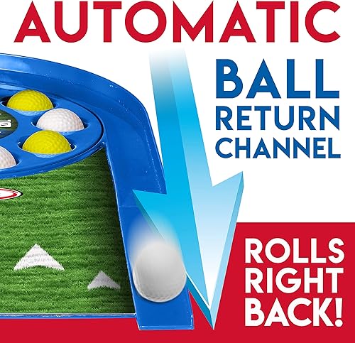 Miniatura 4 de Franklin Sports Mini Putt - Juego de golf para niños, juego de putting electrónico Spin n' Putt, mini golf interior para niños + niños pequeños,