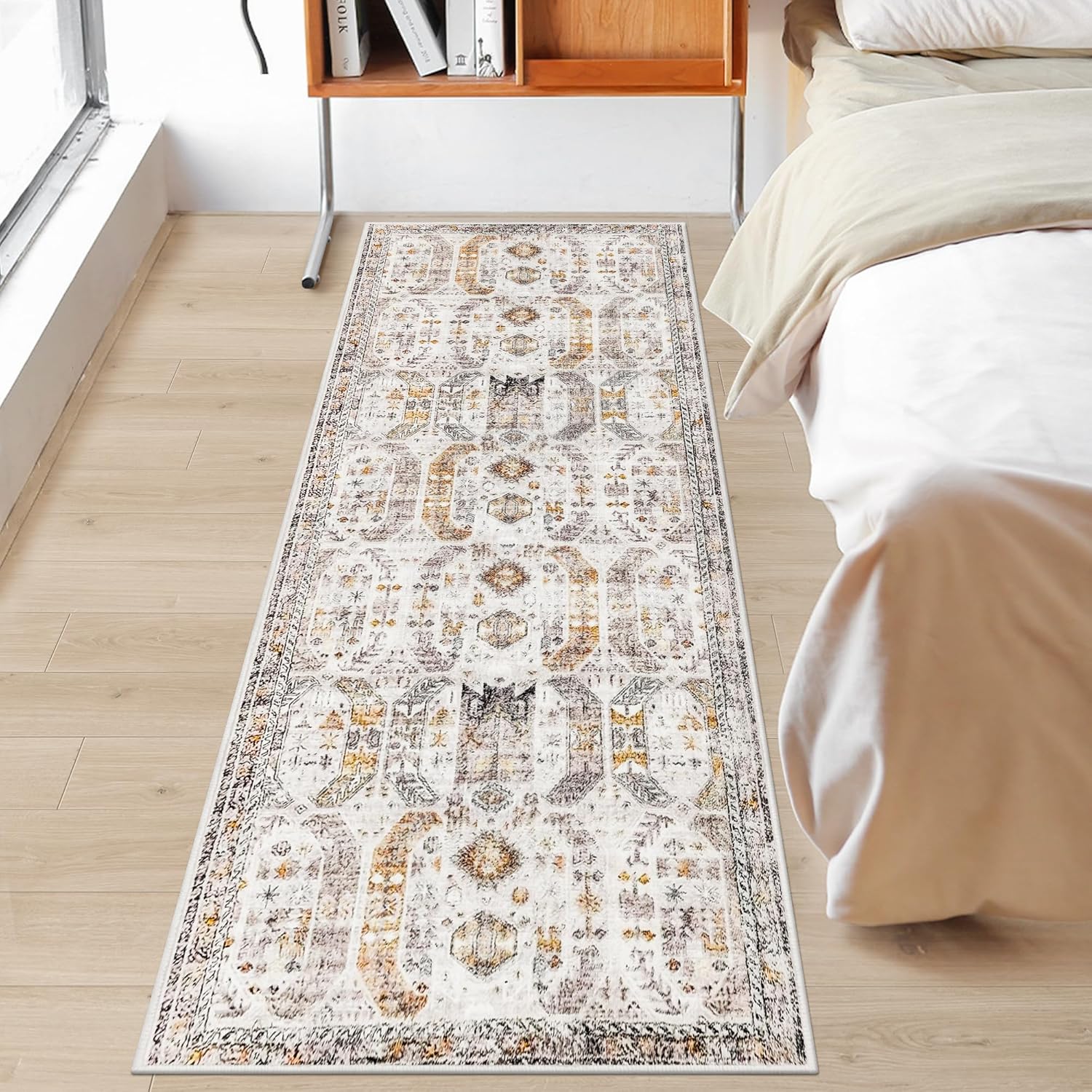 RUGxDJ 2x6 Vintage Rug Runners for Hallways Non Slip, Soft