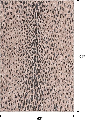 Vista 58 de Unique Loom Outdoor Safari Collection - Alfombra Samburu (10 pies cuadrados, natural/marrón claro)