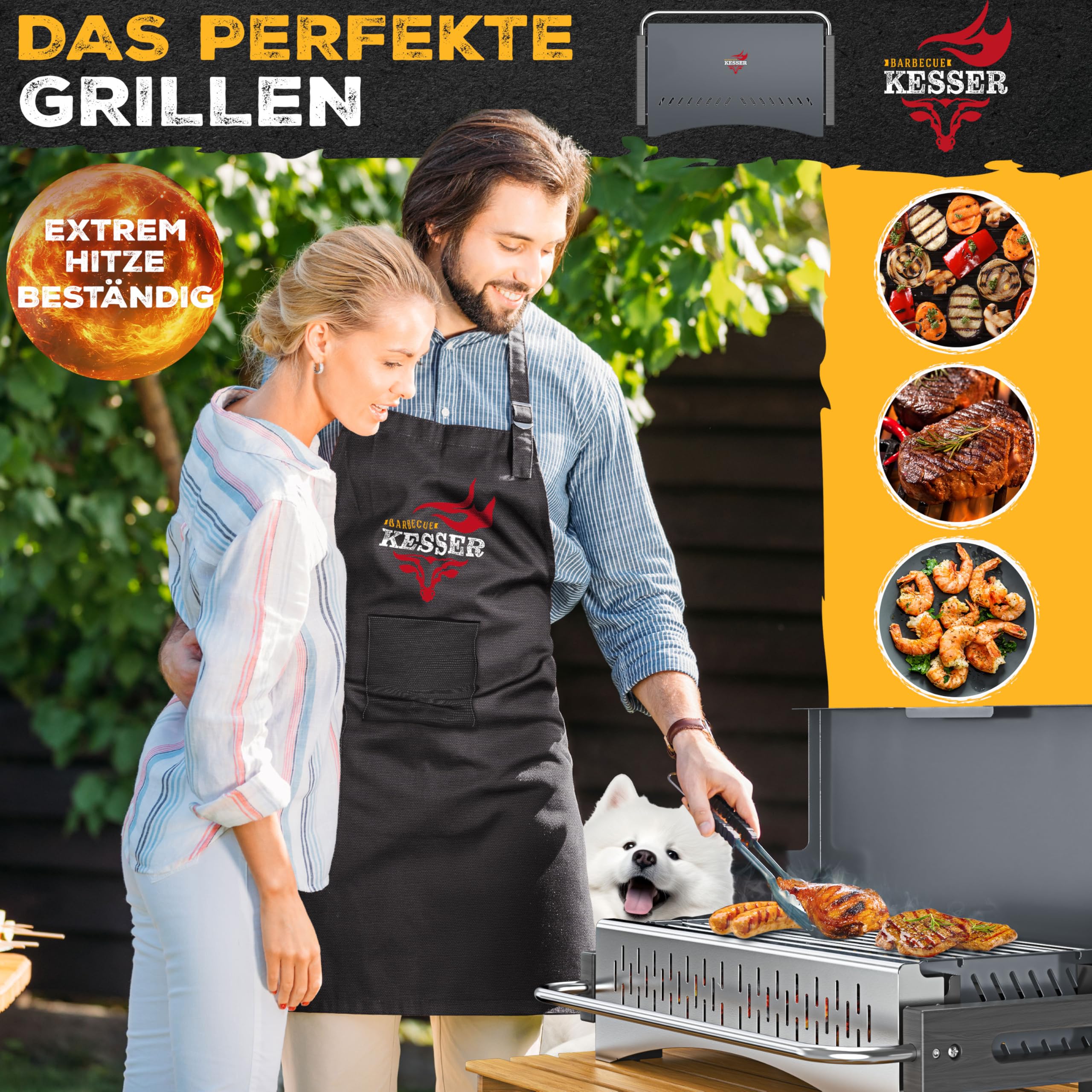 KESSER® Klappgrill tragbarer Camping Grill | Holzkohlegrill aus pulverbeschichtetem Stahl inklusive Grillrost, Grillmatte & Tragetasche | Faltbar BBQ ideal für Camping, Picknick & Angeln