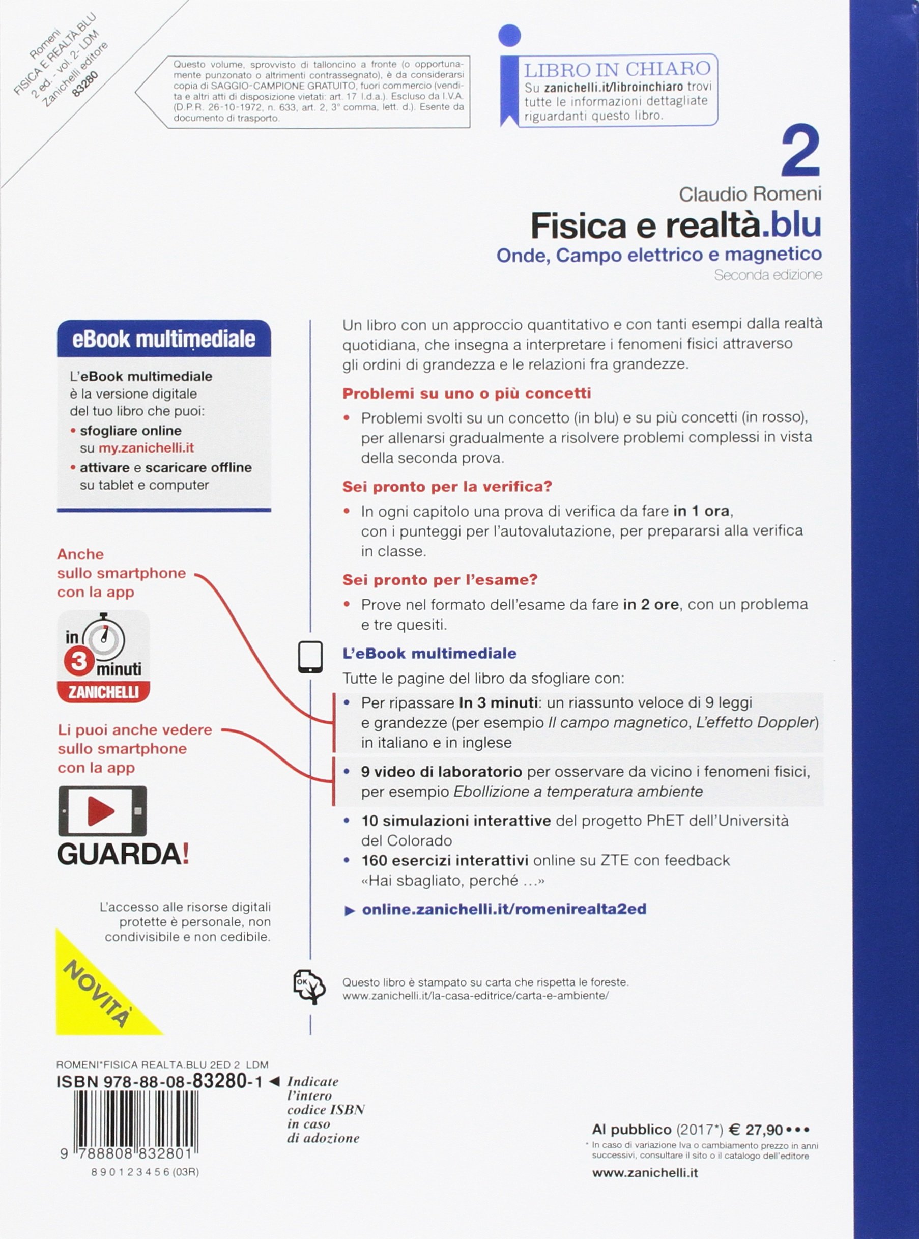 Fisica e realtà.blu. Con interactive e-book. Per le Scuole superiori. Con Contenuto digitale (fornito elettronicamente). Onde. Campo elettrico e magnetico (Vol. 2)