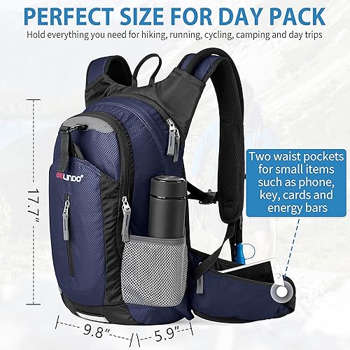 Miniatura 4 de GELINDO Mochila de hidratación de senderismo aislada - Paquete de hidratación de senderismo con bolsa de agua de 2.5L