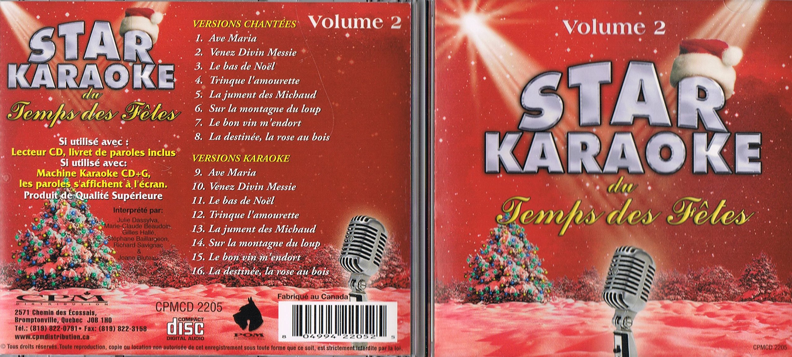 STAR KARAOKE DU TEMPS DES FÊTES, VOLUME 2 (CD+G) [Audio CD] Star Karaoke