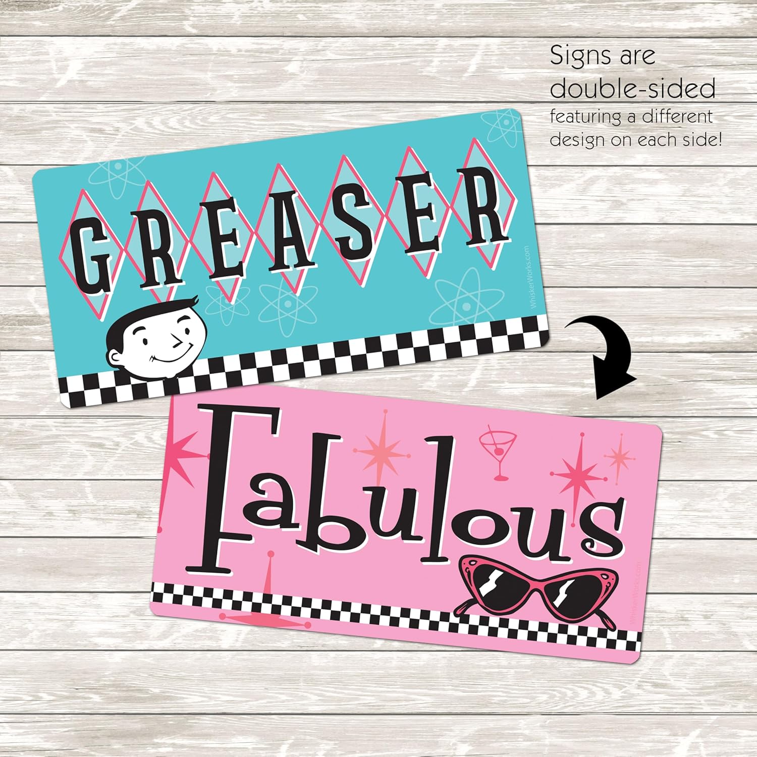 1950s Retro Plastic Photo Booth Signs