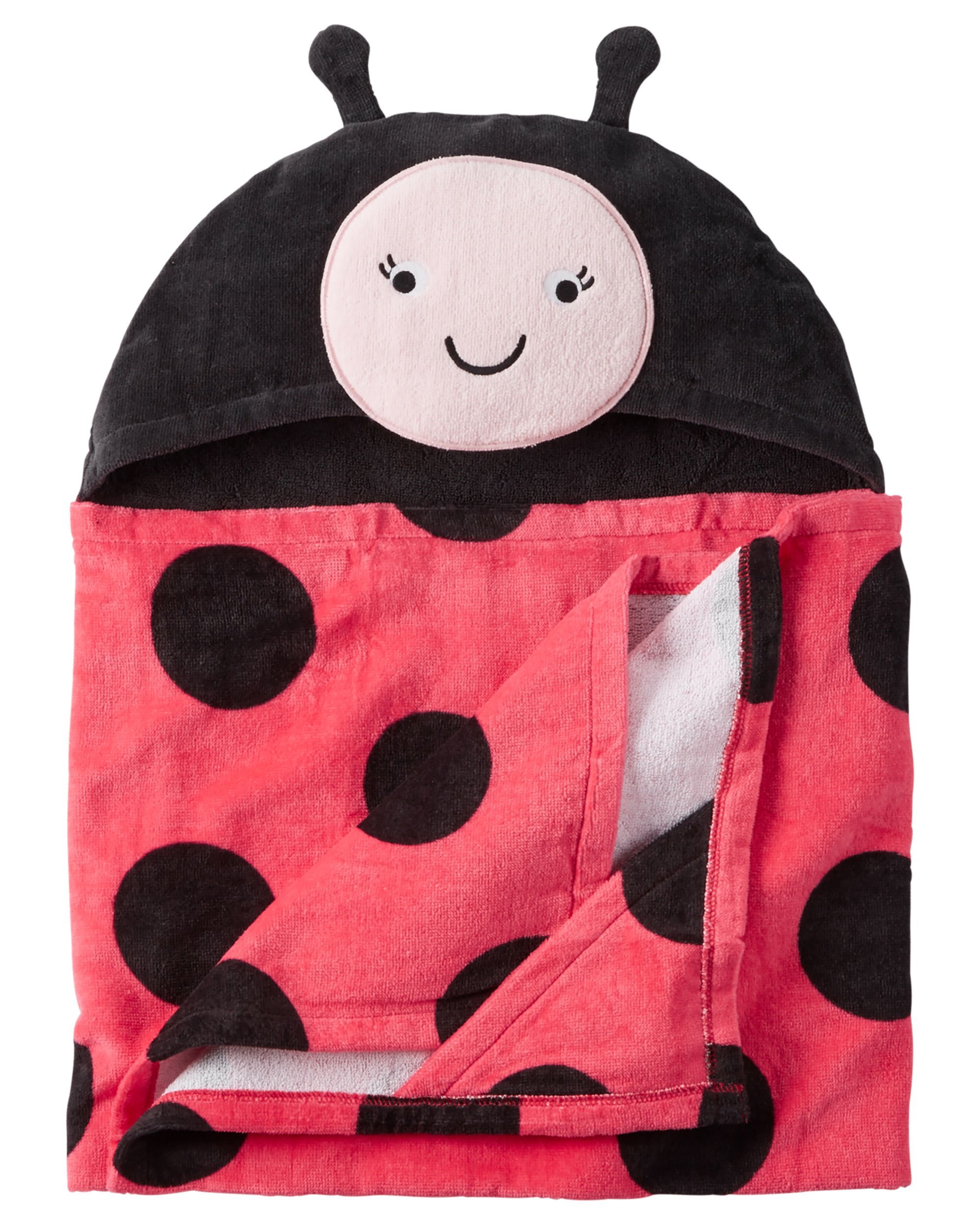 Baby Bath Towel Hooded (Multiple Styles) (Ladybug)