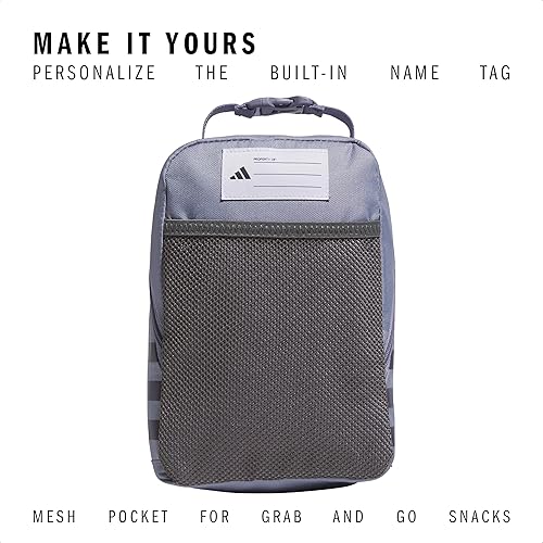 Miniatura 4 de adidas Santiago - Lonchera enfriadora para mujeres y hombres, caja aislada para alimentos con bolsillo de malla, morado violeta plateadovioleta