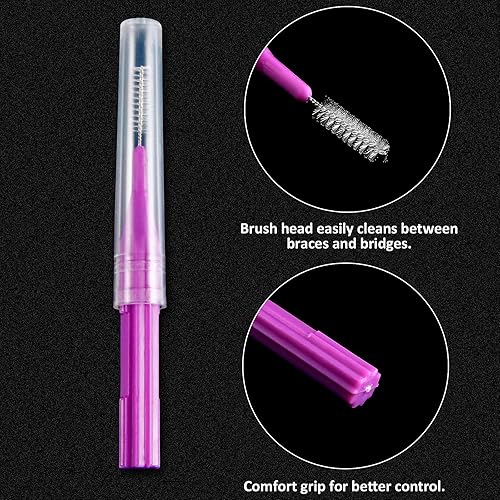 Miniatura 10 de 50 piezas de cepillos para limpiador, cepillo interdental, palillo de dientes, cabezal de hilo dental para higiene bucal, herramienta de limpieza