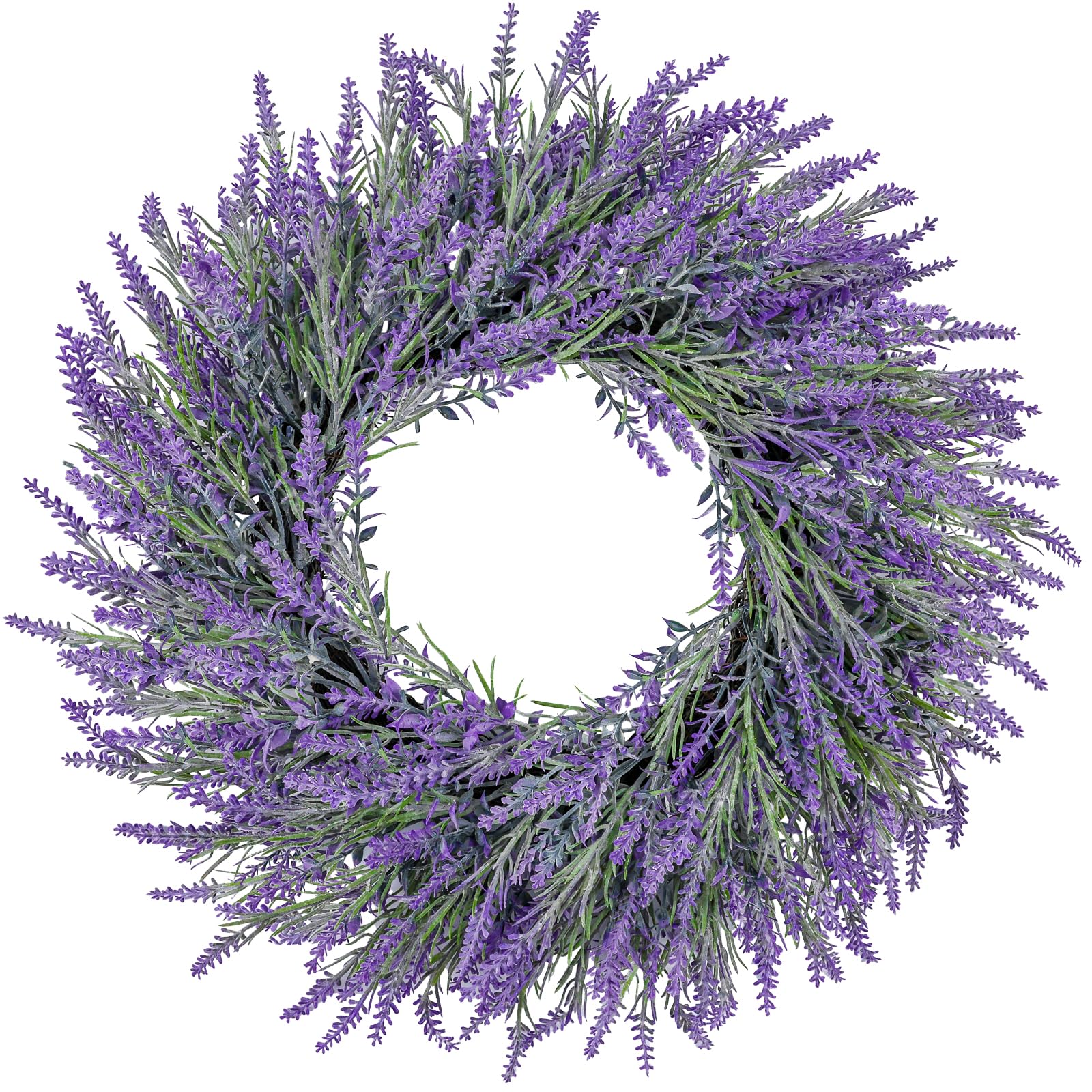 LZNPA 22 Inch Summer Spring Wreaths for Front Door Romance Lavender Wreath, Elegant Artificial Front Door Wreath for All Season Spring Decorations for
