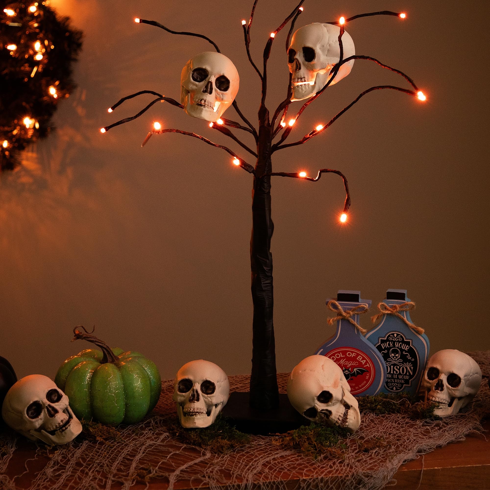 Northlight Skeleton Skull Halloween Decorations - 3.5