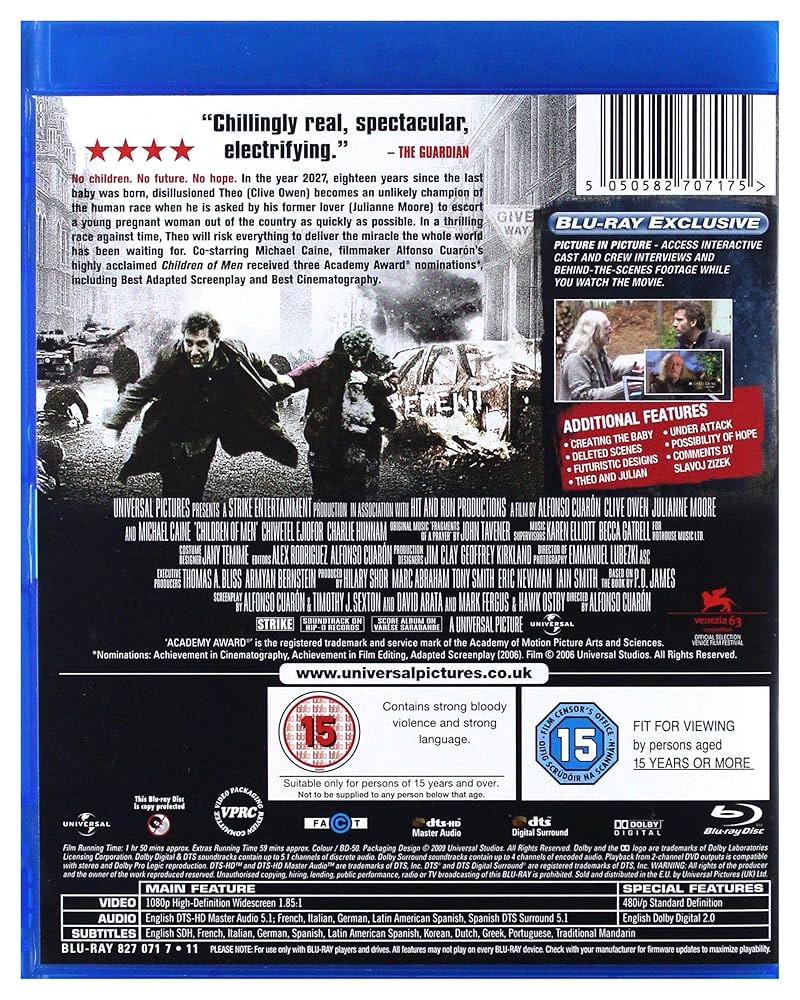 Amazon.com: Children of Men [Blu-ray][Region Free] [2006