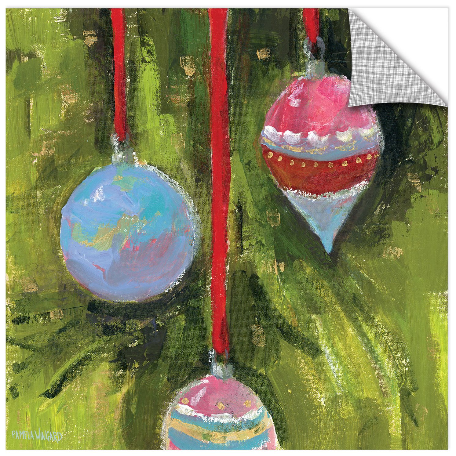 Pamela J. Wingard ''Ornaments'' Gallery Wrapped Canvas, 24X24