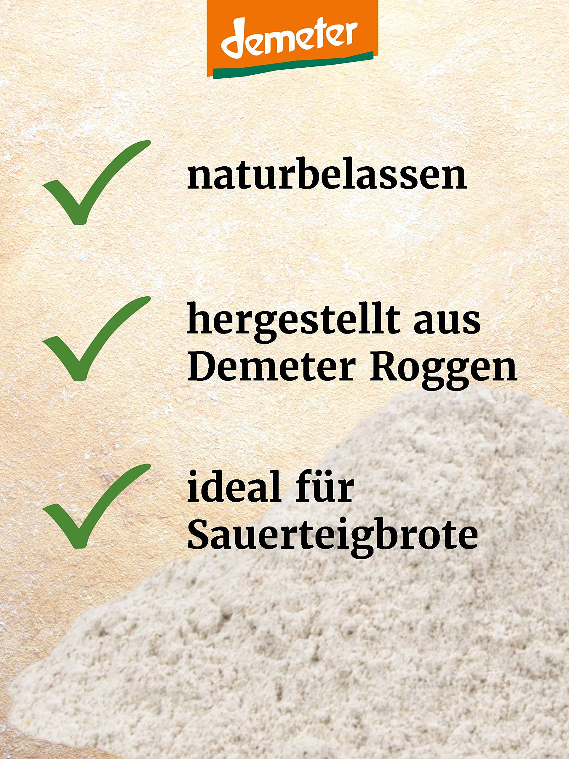 Bäckerei Spiegelhauer Demeter Roggenvollkornmehl 25 kg Roggenmehl