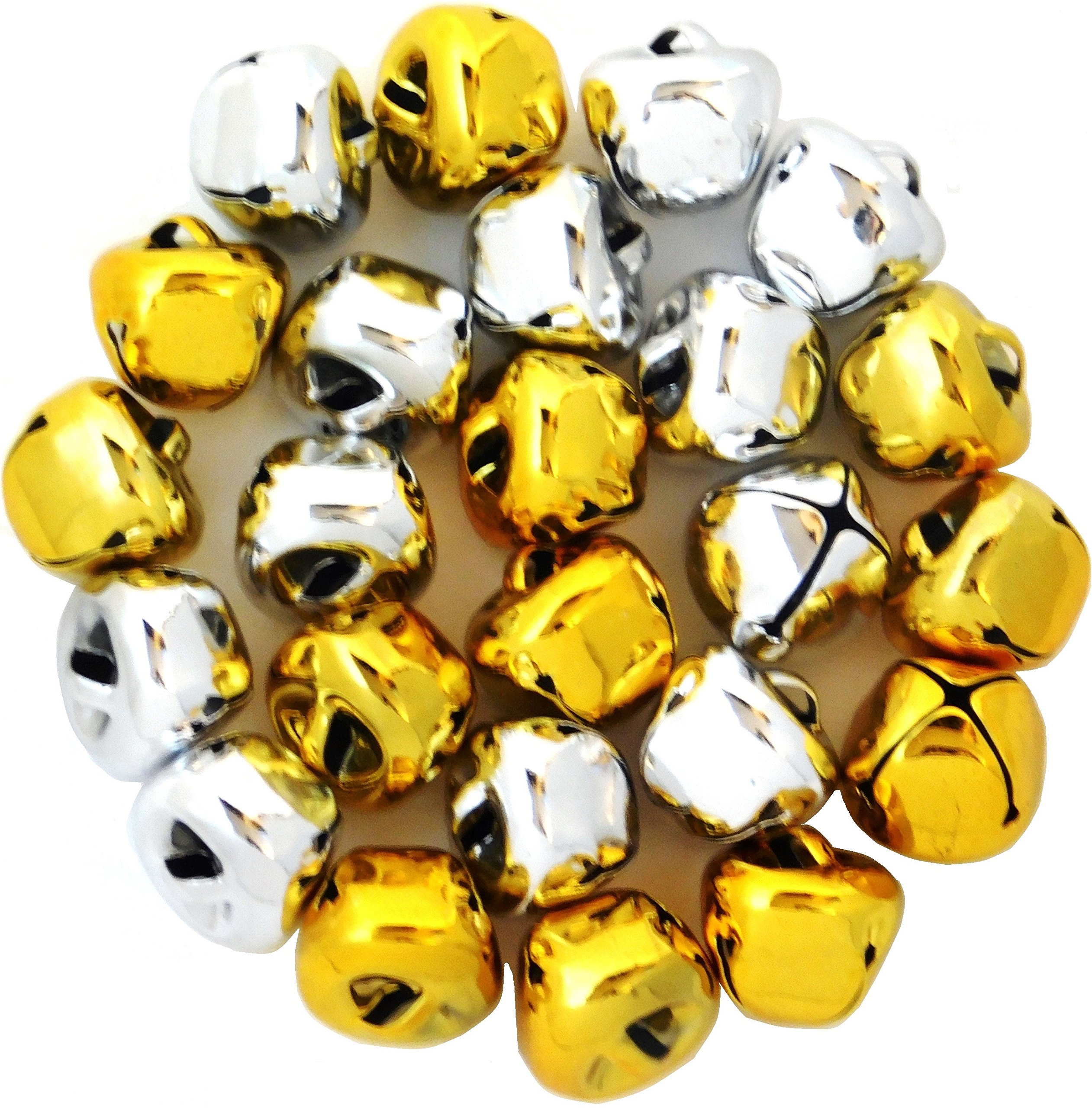 Amazing Arts And Crafts Gold,Silver Jingle Bells 15Mm Gold Silver 24