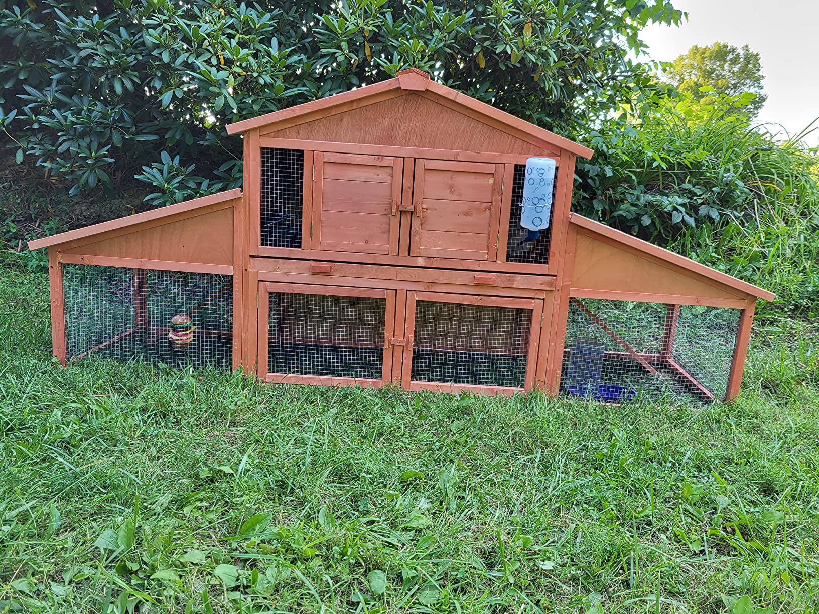 33/mo Finance PawHut Large Rabbit Hutch Outdoor Materials Safer for Pets & ClimateFriendly