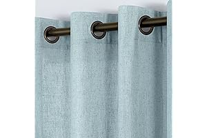 KOUFALL Seafoam Aqua Sheer Curtains 96 Inches Long