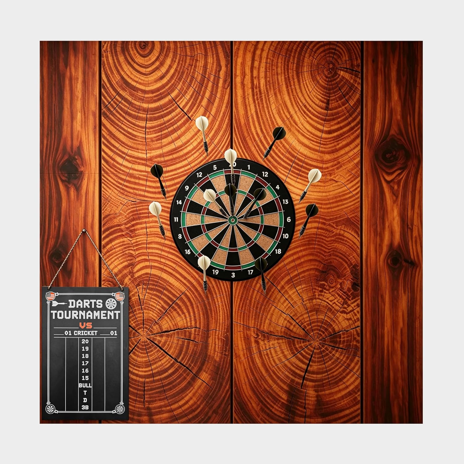 Felt Dart Board Wall Protector Foldable Cork Alternative Backing Board, 35.4x35.4 Inch Square with 0.6ickness & Adhesive Pads Darts Scoreboard, for Home, Basement & Garage