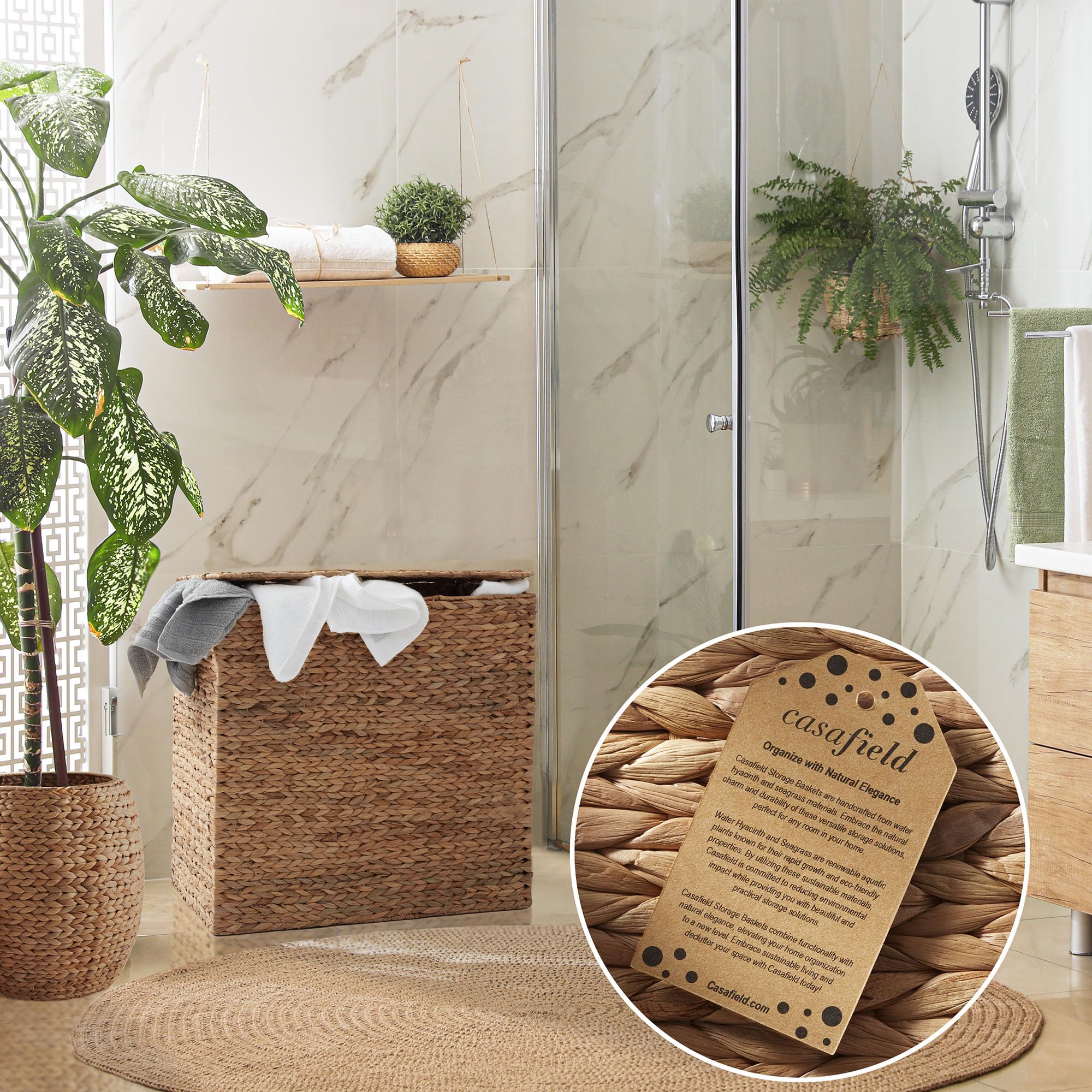 Amazon.com: Casafield 2-Section Laundry Hamper with Removable