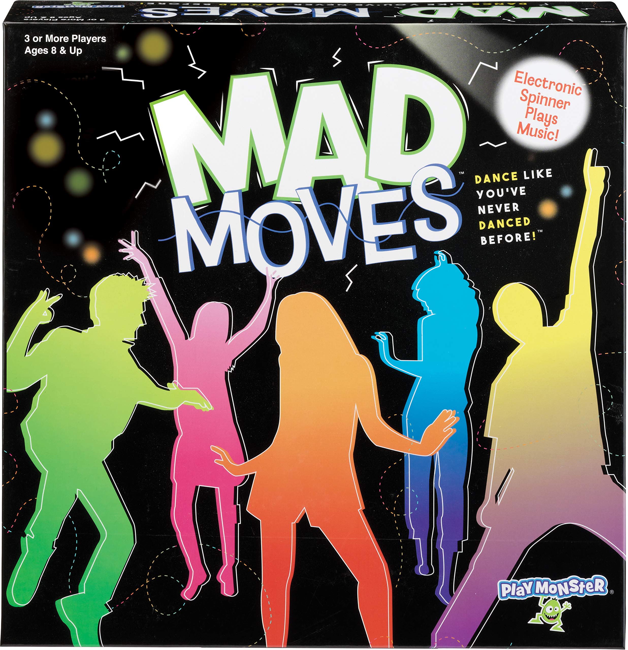 PlayMonster Mad Moves - Dance Game - Dance Like You've Never Danced Before - Family Fun! - Ages 8+ - 3 or More Players