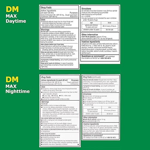 Miniatura 8 de Robitussin DM Max Cough Plus Congestión de pecho y Robitussin máxima fuerza para tos nocturna DM, fórmulas para adultos, 2 botellas de 8 onzas