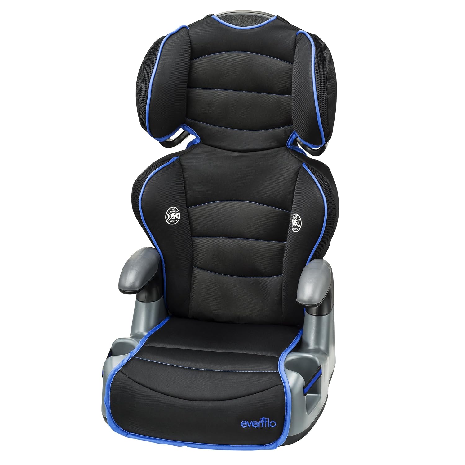 Evenflo Big Kid High Back Booster Car Seat, Neon Ultramarine