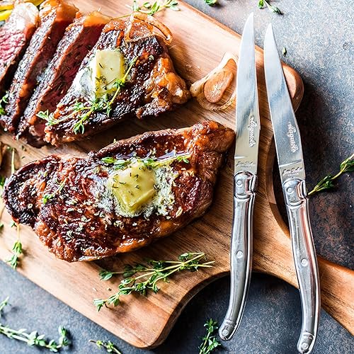 Miniatura 5 de Jean Dubost Laguiole Cuchillos con asas de madera surtidas, juego de 6, marrón, pequeño