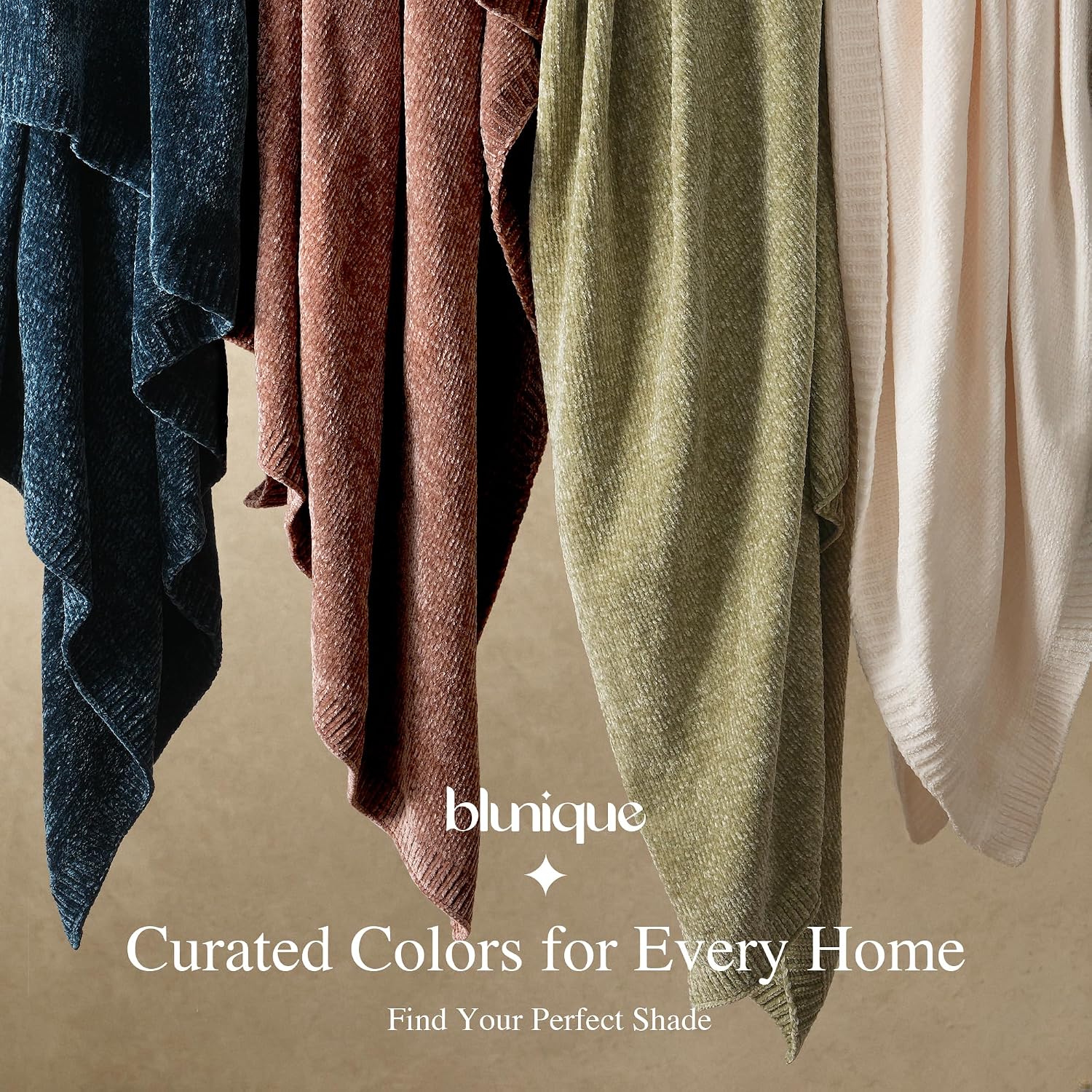 Chenille Throw Blanket for Couch, Cozy Soft Blanket Lightweight Decorative Throw for Living Room Sofa Chair, Stylish Home Decor, Ideal for Gifting, Sage 50"x60"