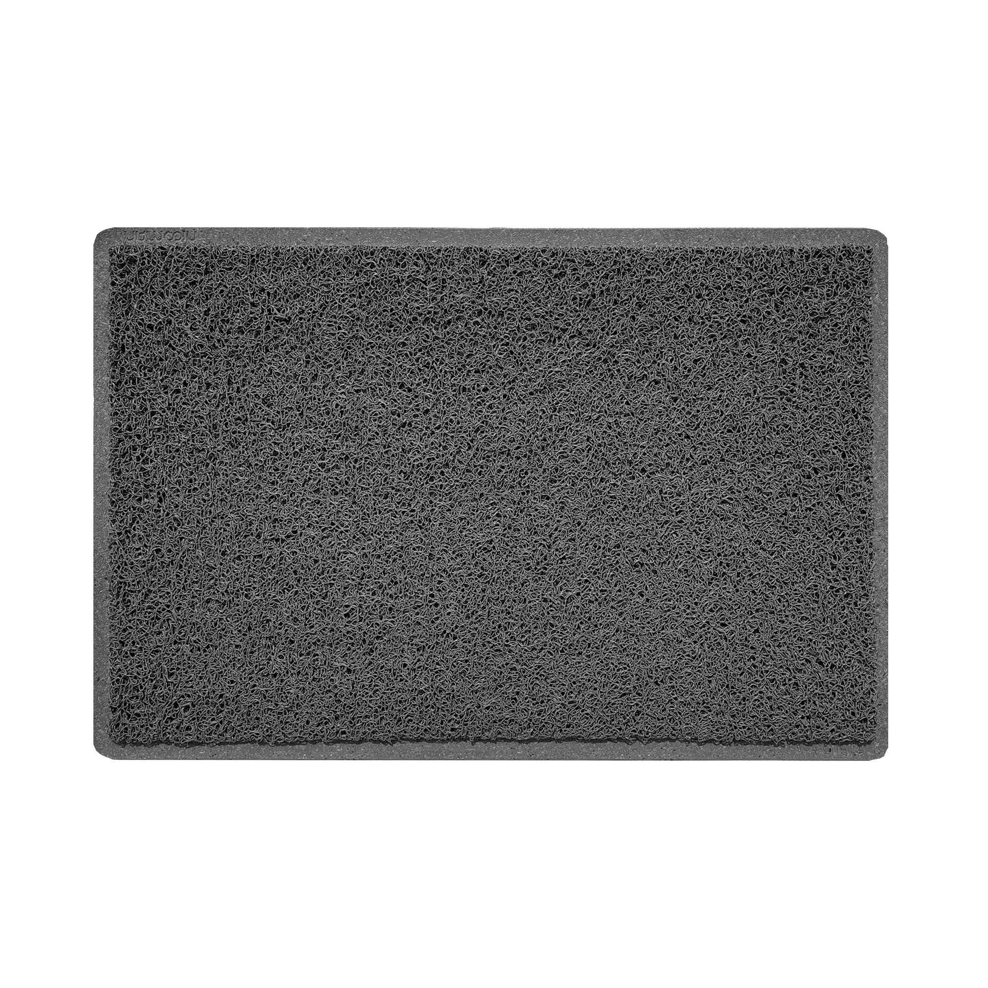 Nicoman Plain Door Mat Dirt-Trapper Washable Barrier Doormat-Dark Grey (Watertight Rubber-Back)-Small (60x40cm)
