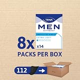 TENA Men Protective Shield, 112 Extra Thin Incontinence Liners, 14 x 8 packs - 2