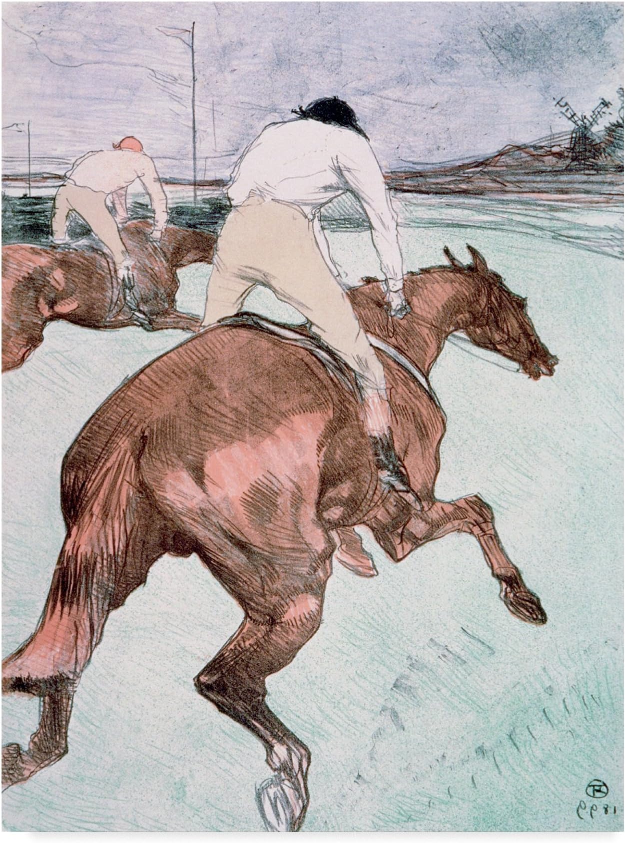 Trademark Fine Art Jockey by Henri De Toulouse Lautrec, 14x19-Inch, Multicolor